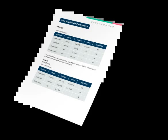 Ficha de tratamento, termo de consentimento e apostila de cuidados
